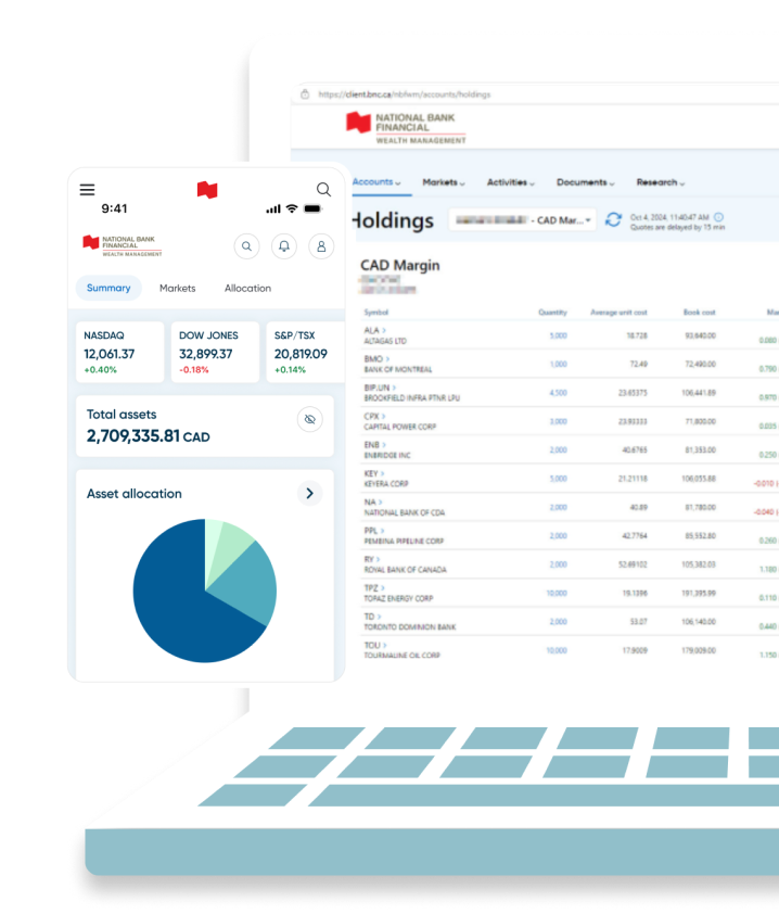 Image of a laptop and mobile showcasing the NBFWM analysis tools