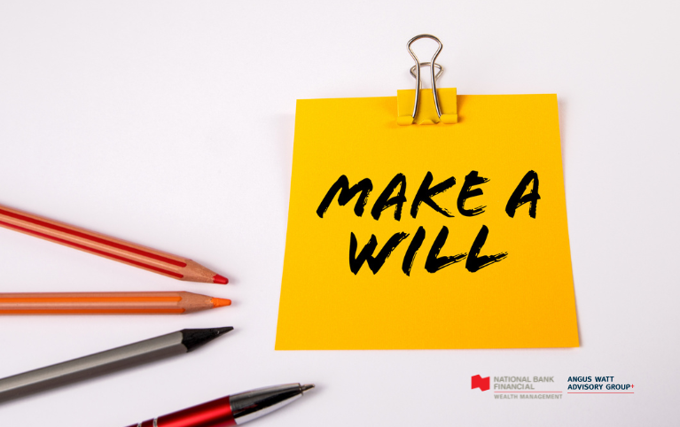 Yellow sticky note with the text Make a Will
