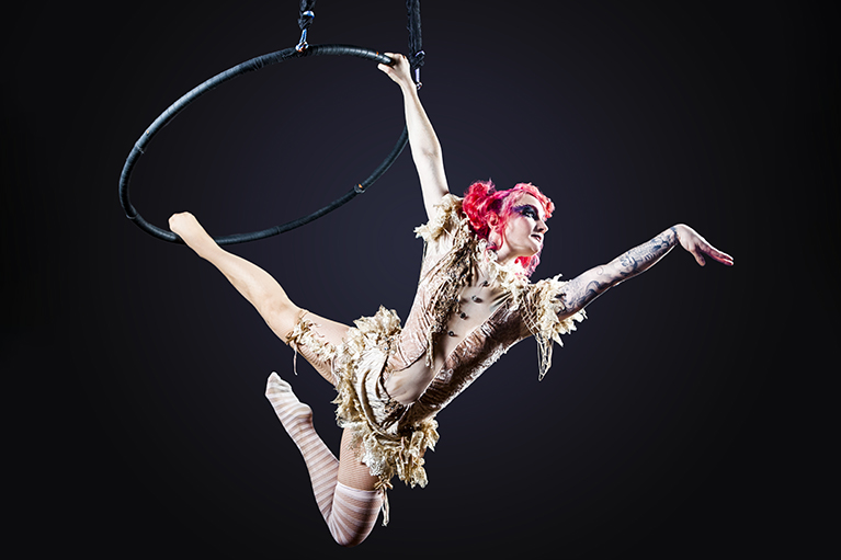 circus hoop performer