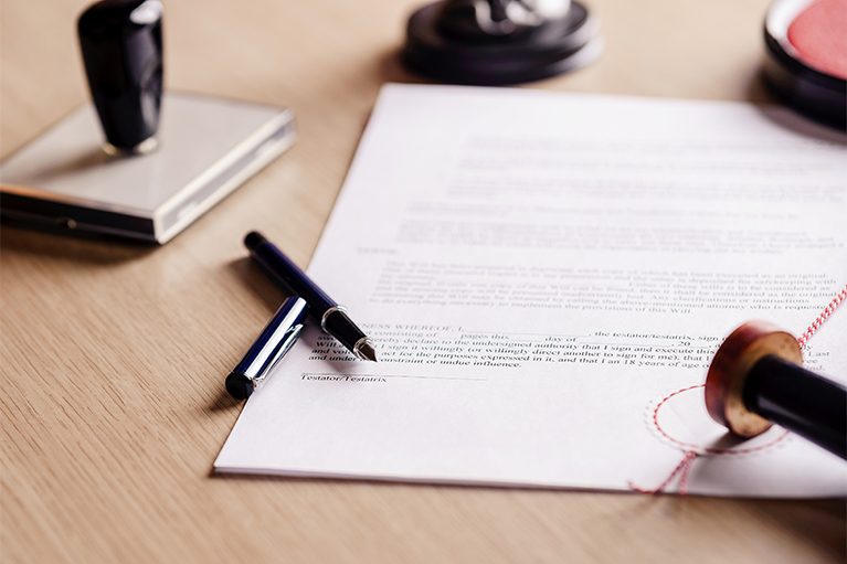 Image of a legacy planning document. 