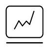 Icon representing online tools, digital account monitoring and financial performance tracking.