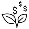 Icon representing financial growth, long-term progress and increasing wealth.