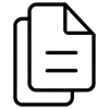 Icon representing files, documents and organized financial records.
