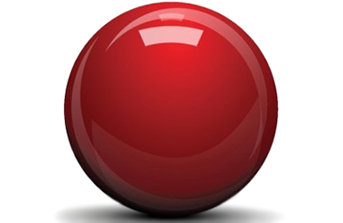 A red sphere.
