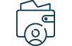Pictogram of a folder with the National Bank Financial flag and a avatar placed in front of the folder. 