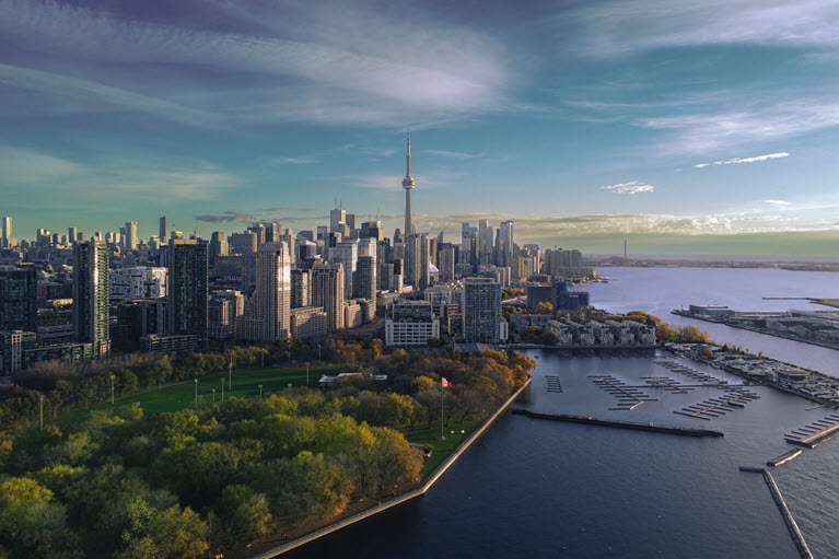 Toronto city skyline where Fairway Wealth Management are based.