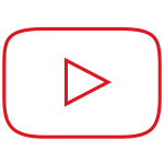 Pictogram of a video icon with a play button 
