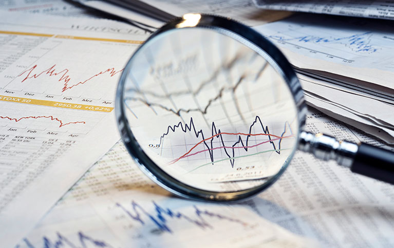 Magnifying glass - value investing