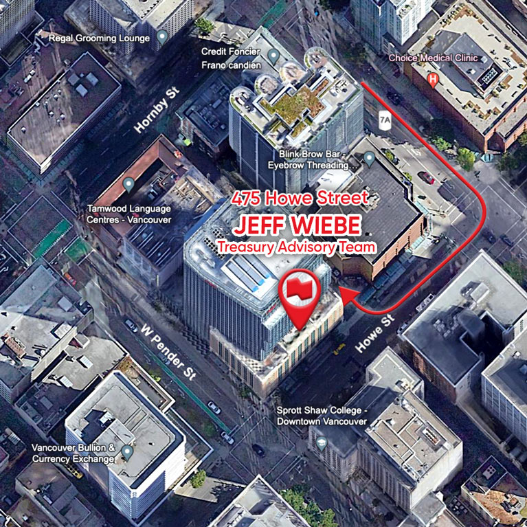 Google map image of Jeff Wiebe Advisory Team office.