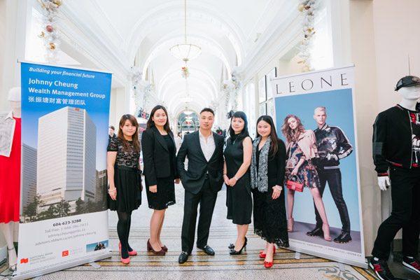 The Johnny Cheung Wealth Management Group during the Leone fashion event.