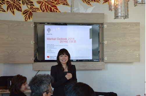 Tina Yang talking at the Miku event.