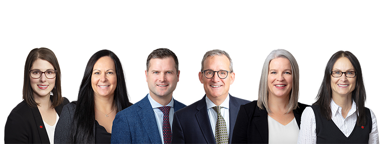 Landry Lefrançois Wealth Management: starting from the left with Rachel, Jenny, Gilbert, Greg, Tanya and Jeanette.