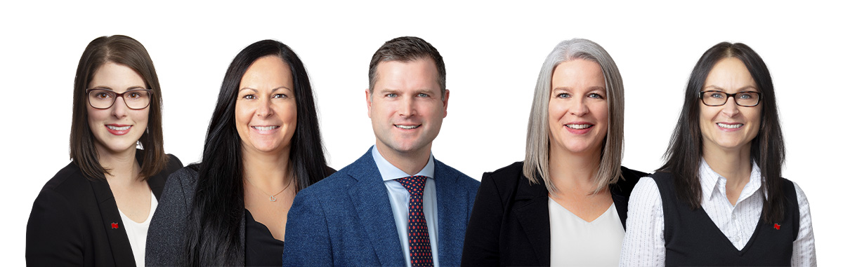 Landry Lefrançois Wealth Management: starting from the left with Rachel, Jenny, Gilbert, Tanya and Jeanette.