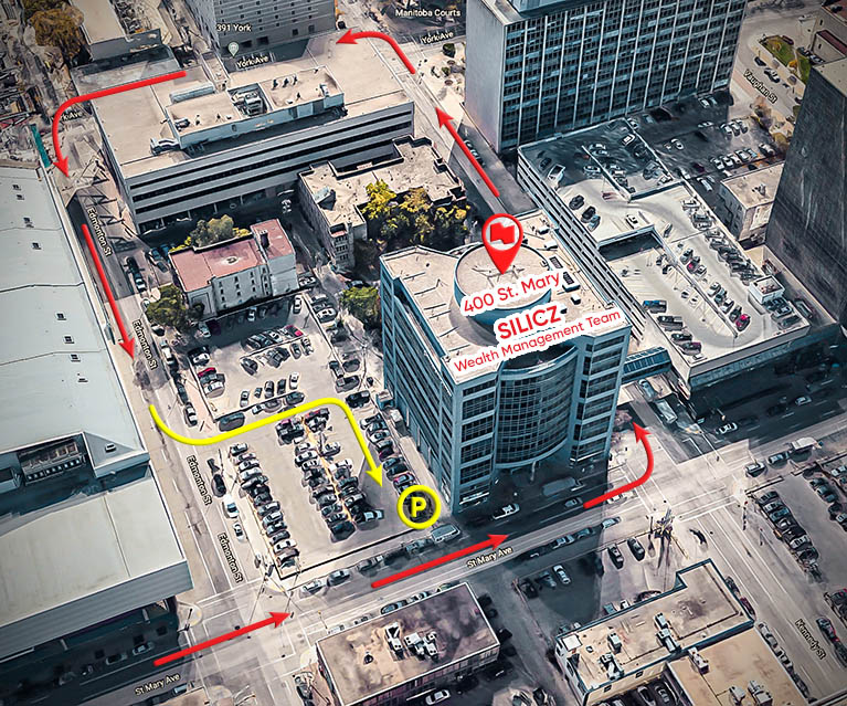 Map of the city centre of Winnipeg 