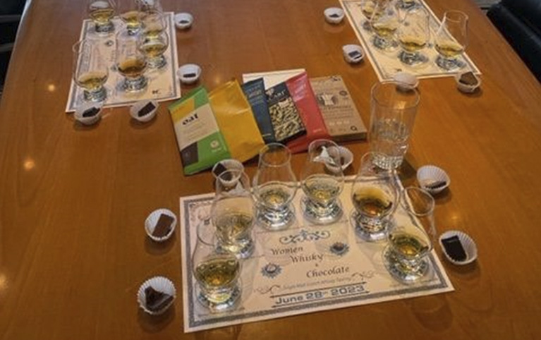 Image of whiskey glasses demonstrating the whiskey tasting event.